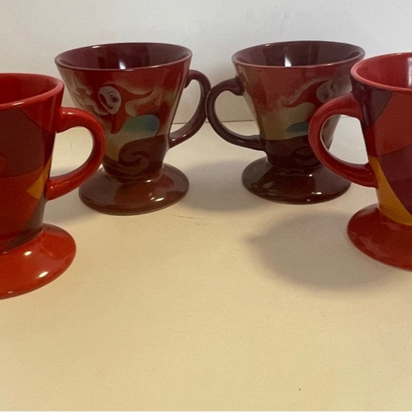 Espresso Cups Source Incorporated Liqueur Coffee Mug Harlequin Musician set of 4 - Picture 3 of 6